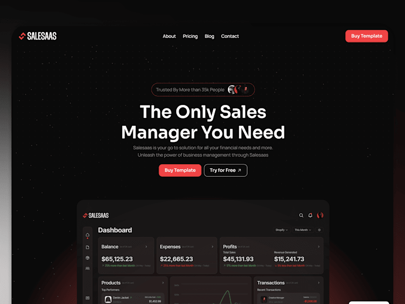 Cover image for Salesaas Template Design