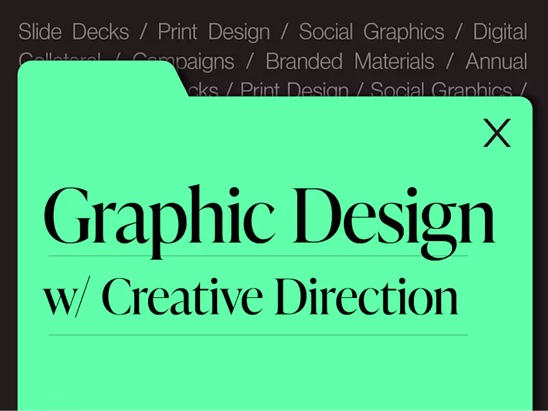 Cover image for Graphic Design with Creative Direction Built In
