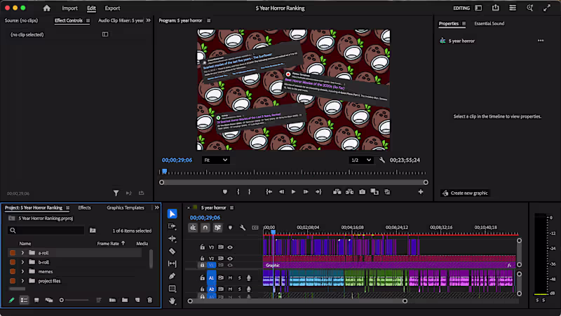 Cover image for Sneak peek at a project I'm working on in Adobe Premiere Pro...