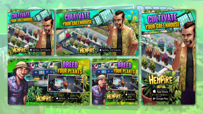 Cover image for Mobile game screenshots, preview and static ads