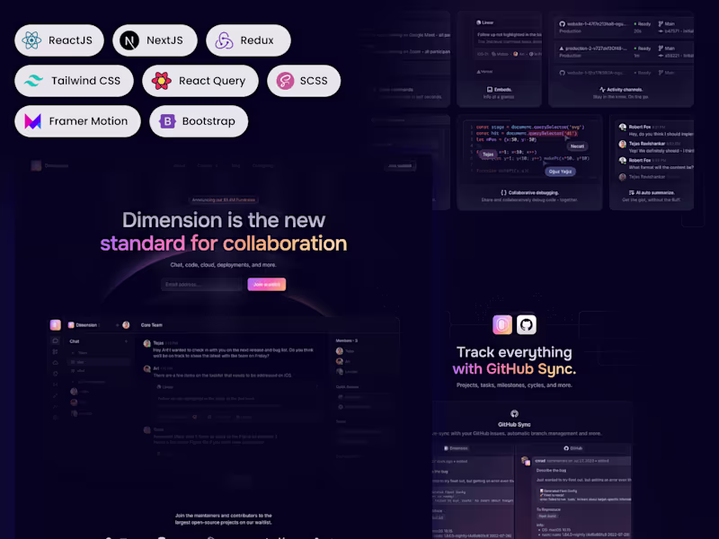 Cover image for Web Design / ReactJS / NextJS / Tailwind CSS