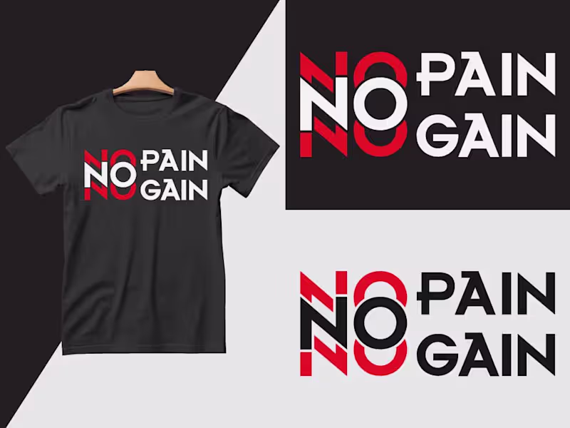 Cover image for No Pain No Gain T-shirt Design 
