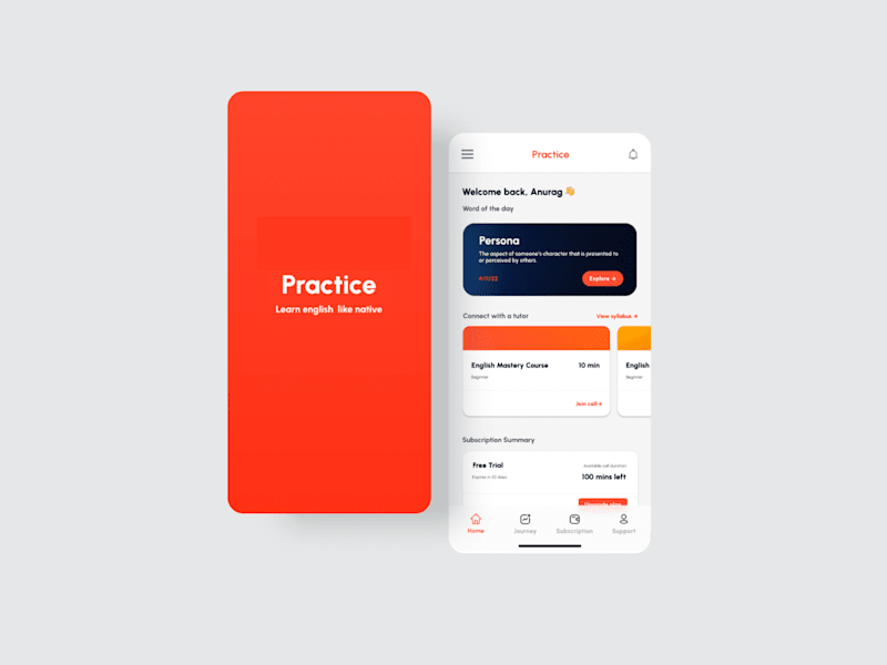 Cover image for Practice for Learner (Online Tutoring App)
UX/UI Design