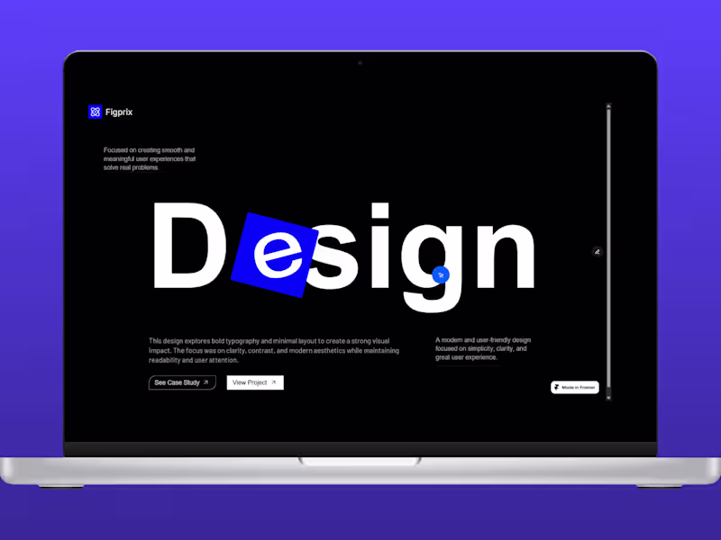 Cover image for DarkMotion – Interactive Framer Hero Template