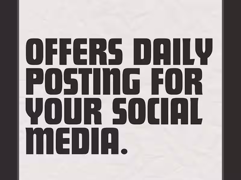 Cover image for I can handle daily posts for your brand.