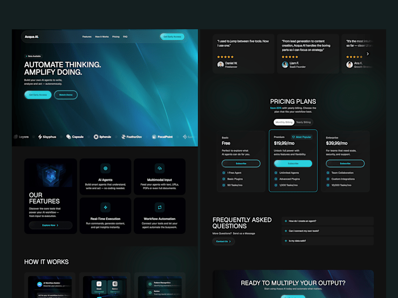Cover image for Acqua AI - Framer Template
