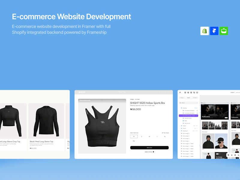 Cover image for Framer E-commerce Website Development
