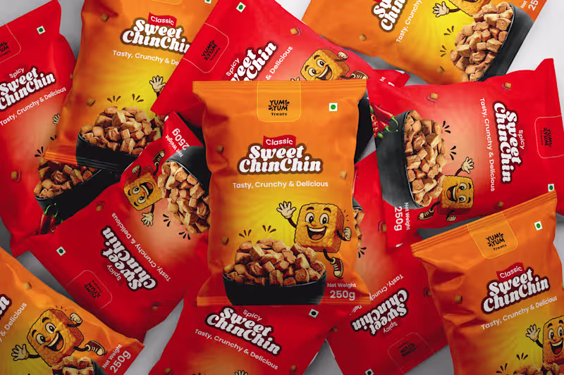 Cover image for Vibrant Packaging Design for YumYum Treats