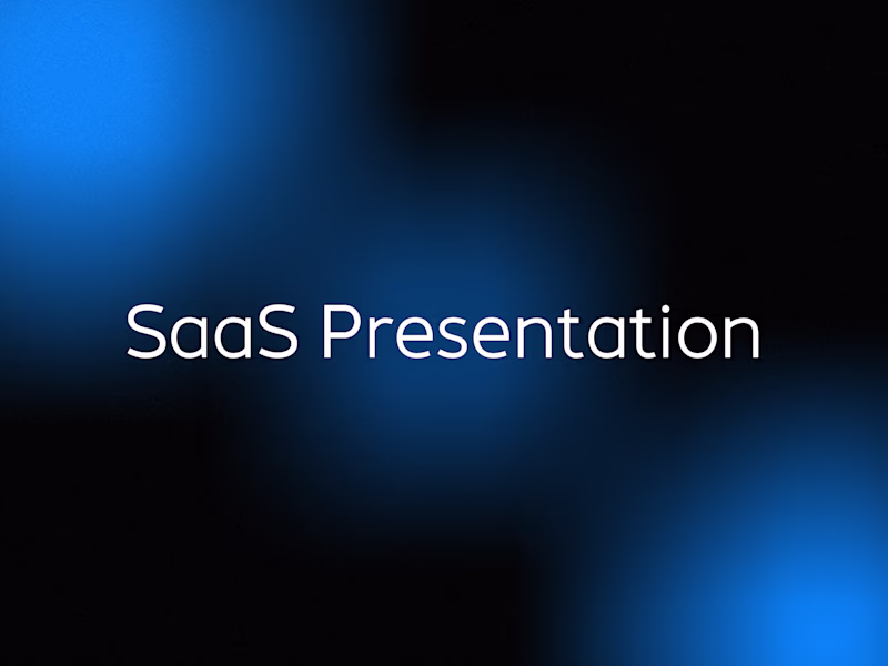 Cover image for SaaS Presentation of your product