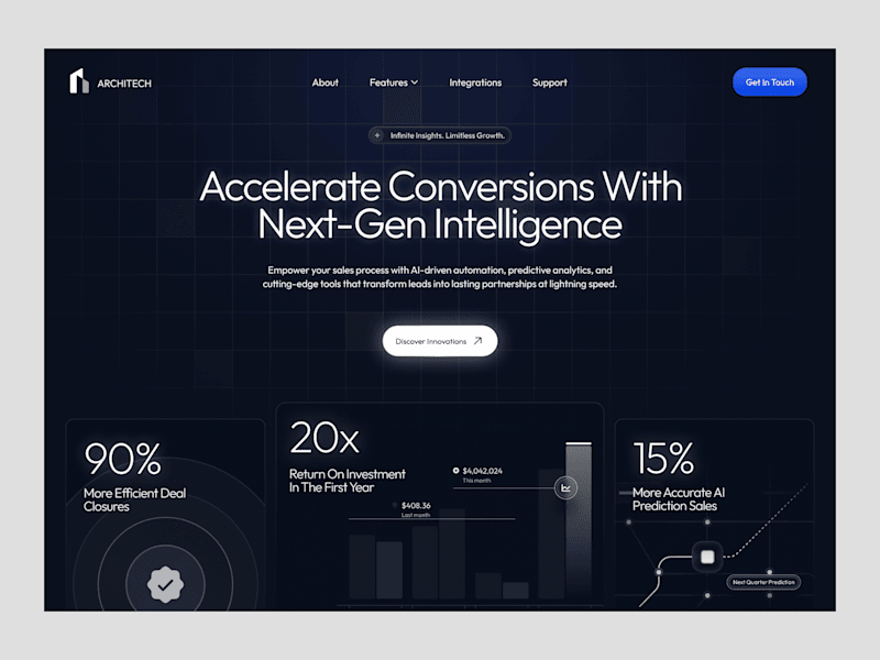 Cover image for ArchiTech - Header Website Design