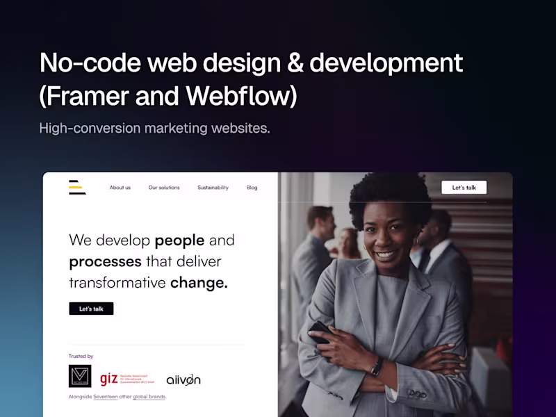 Cover image for No-code web design & development (Framer and Webflow)