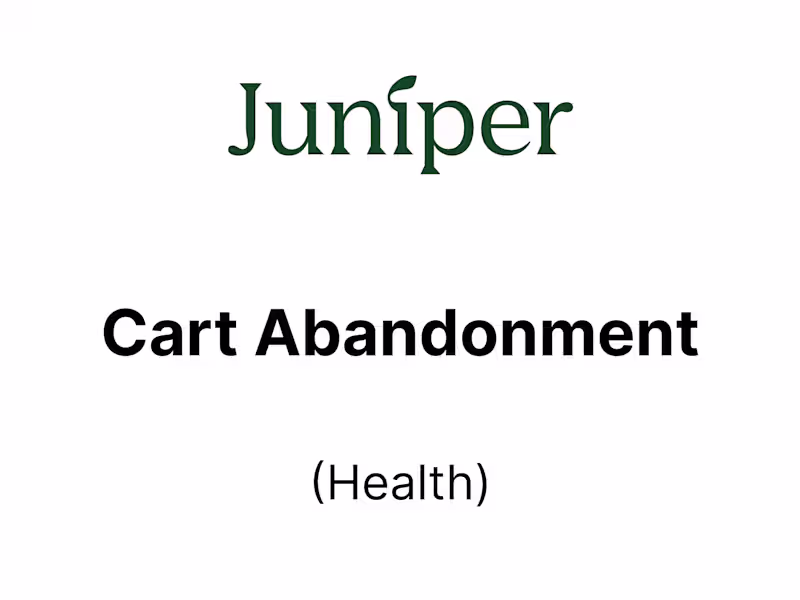 Cover image for Juniper Cart Abandonment Series