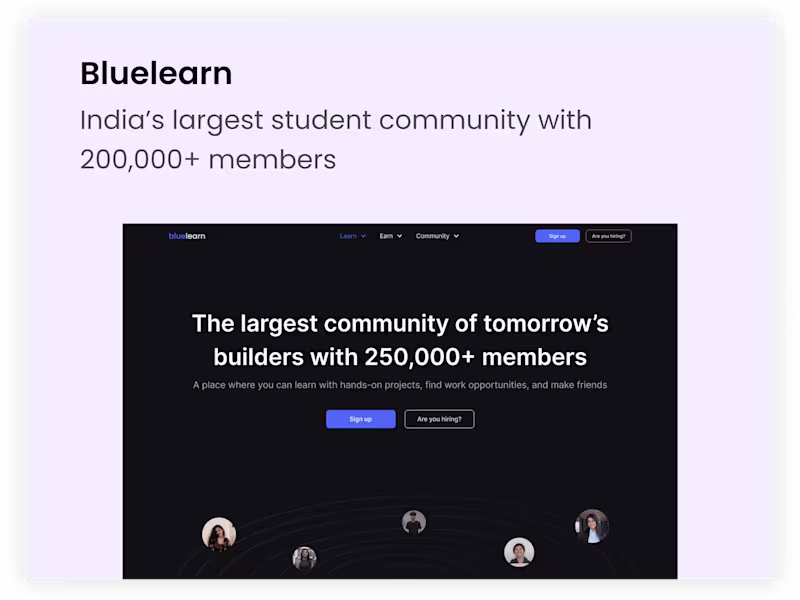 Cover image for Bluelearn website & dashboard design