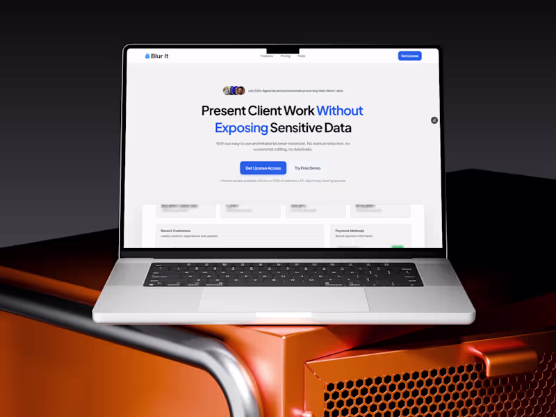 Cover image for Blur It Website Redesign