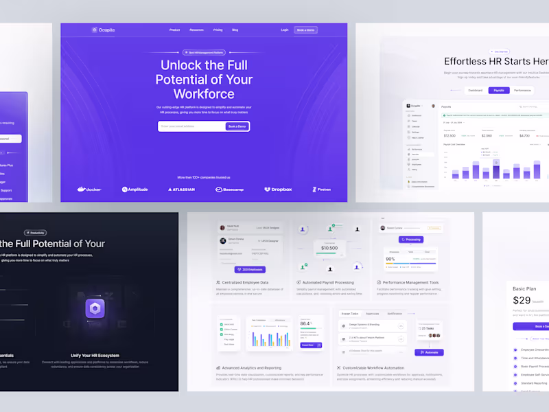 Cover image for Saas HR Landing page ✨