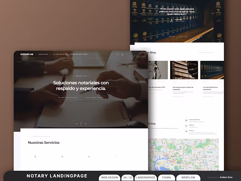 Cover image for Notaría 149 Rebrand and Website Redesign