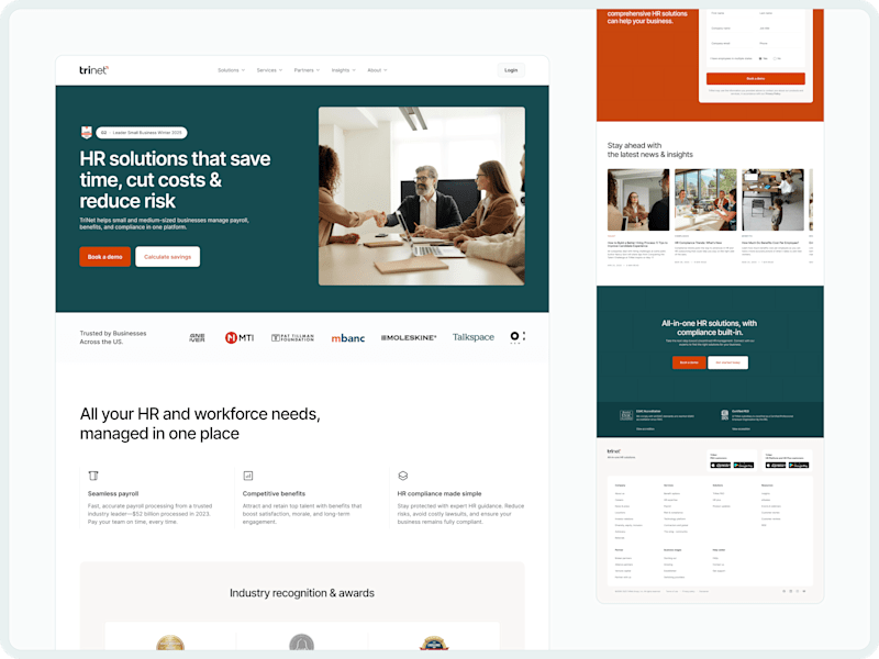 Cover image for TriNet Website Redesign