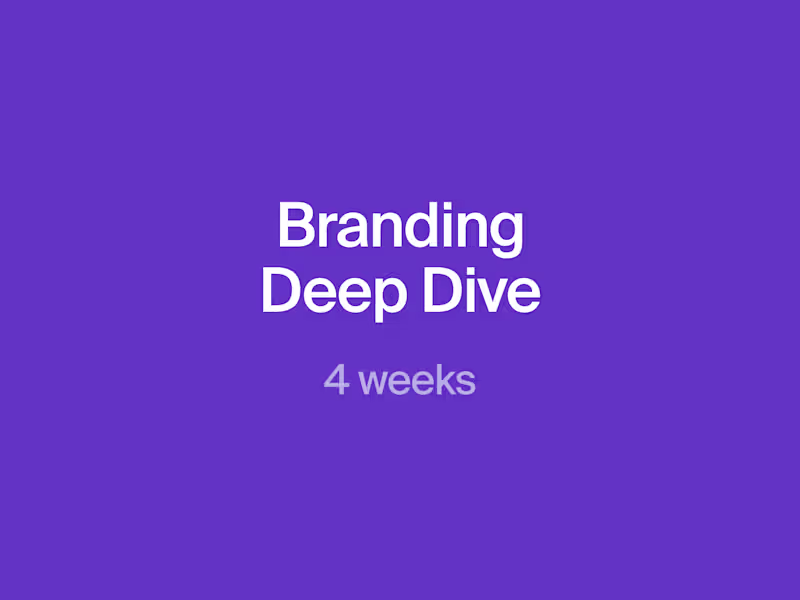 Cover image for Branding Deep Dive