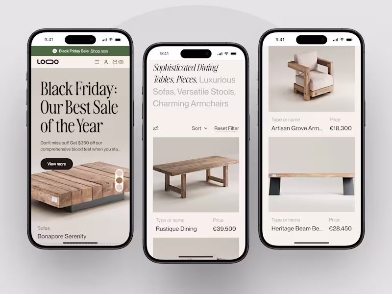 Cover image for Bench - Ecommerce Mobile Design