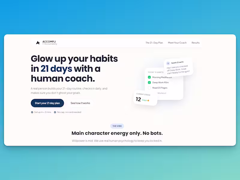Cover image for Accompli - Habit Tracking