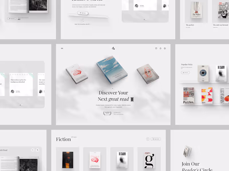 Cover image for Online Bookstore Landing Page UI | Modern SaaS Design :: Behance