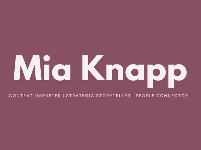 Cover image for Content Marketer | Strategic Storyteller | People Connector