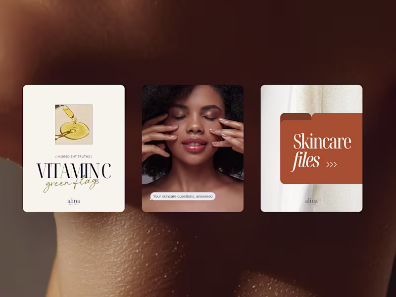 Cover image for Alina Skincare Social Content