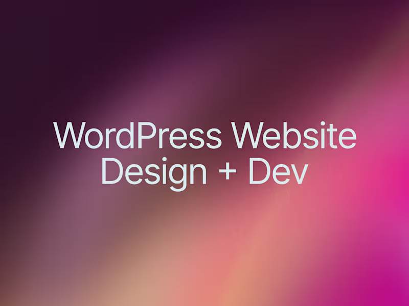 Cover image for WordPress Website Design and Developement