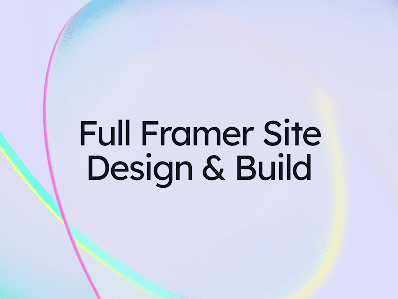 Cover image for Full Framer Site Design & Build