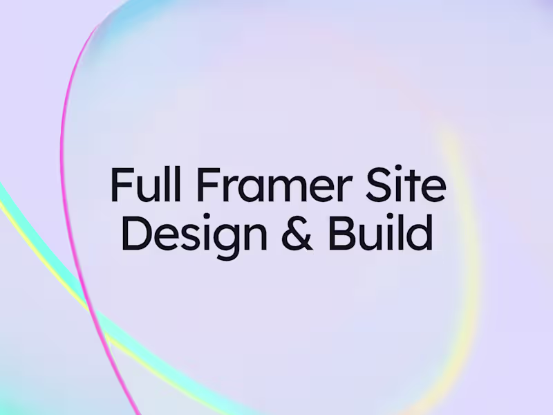 Cover image for Full Framer Site Design & Build