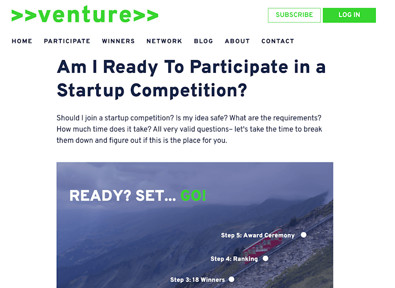 Cover image for Blog Writing for Entrepreneurship Competition