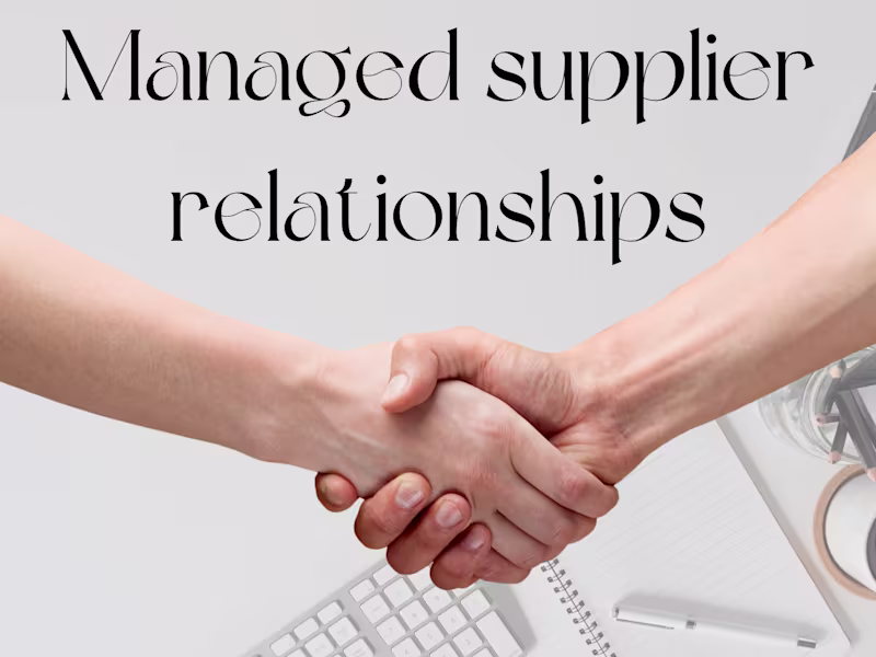 Cover image for Managed supplier relationships