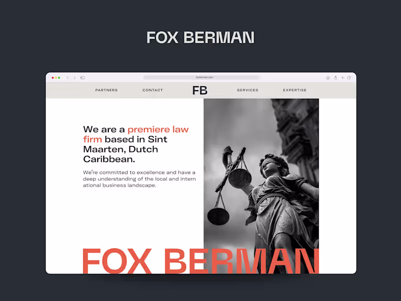 Cover image for Fox Berman • Website for a Law Firm (Framer)