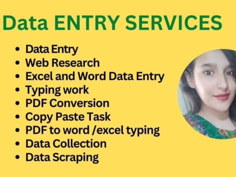 Cover image for I will provide accurate data entry and virtual assistant.