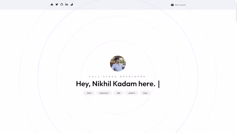 Cover image for Portfolio - Nikhil Kadam