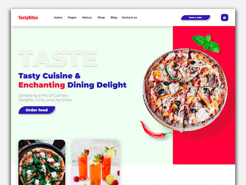 Cover image for Pizza restaurant figma design
