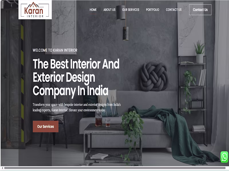 Cover image for Karan Interior Website Design