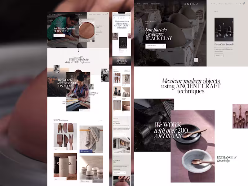Cover image for Onora website: Redesign