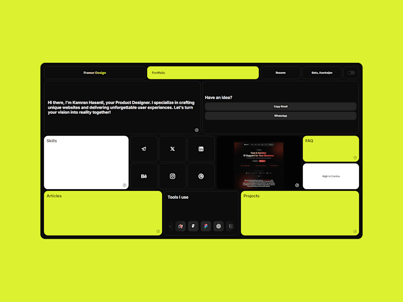 Cover image for Nexfolio - Portfolio Framer Template