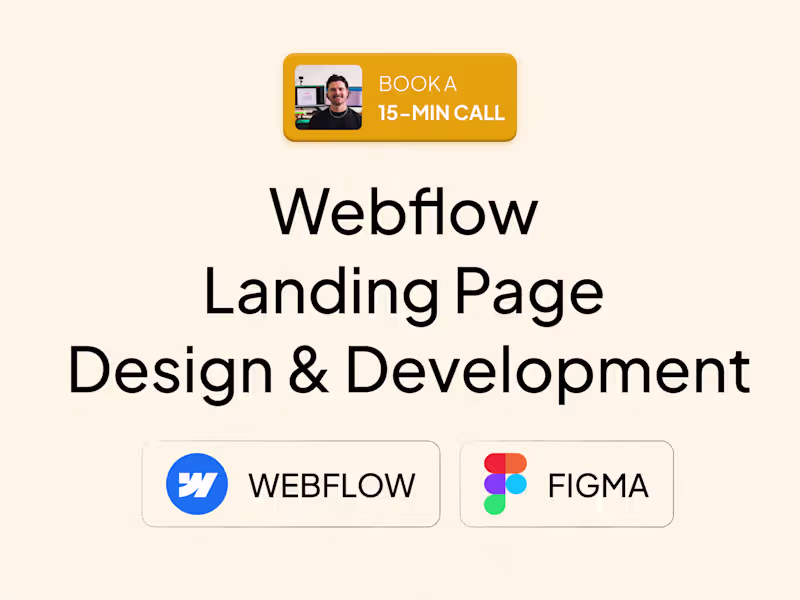 Cover image for Webflow Landing Page Design & Development