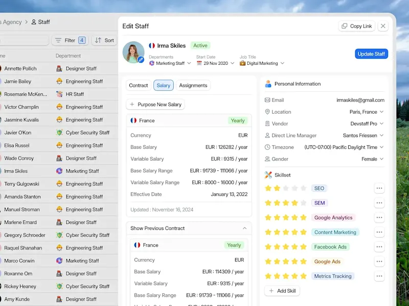 Cover image for Nest: Staff Details - HR ⏐ Dashboard