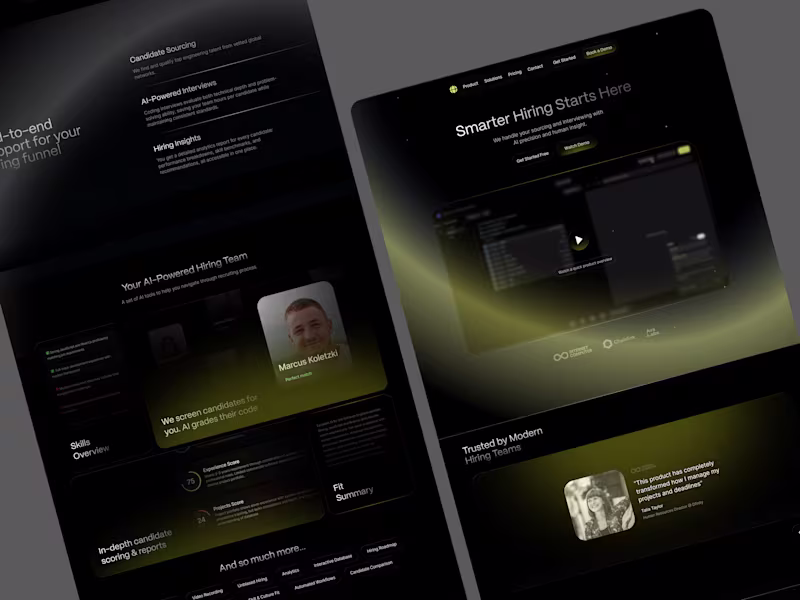 Cover image for Framer Landing Page for Mango AI Hiring Platform