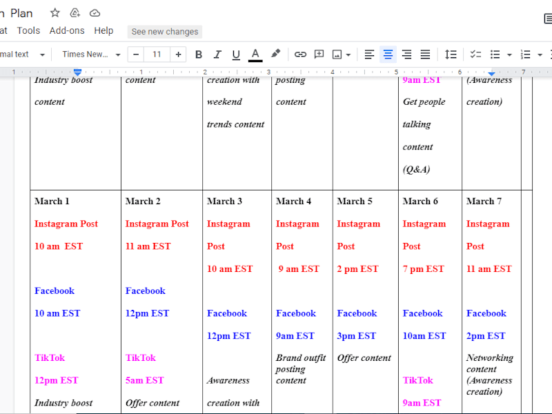 Cover image for I will create a social media content calendar, schedule post 