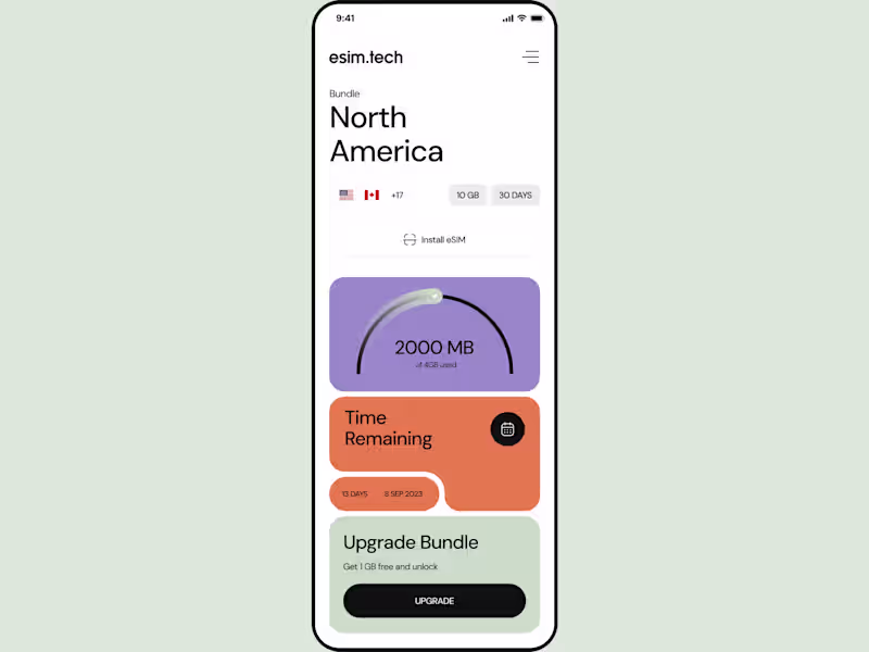 Cover image for eSIM Portal Dashboard ux/ui