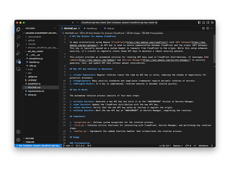 Cover image for API Key Rotator for Amazon CloudFront (AWS, Python)