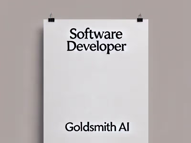 Cover image for Software Developer at Goldsmith AI