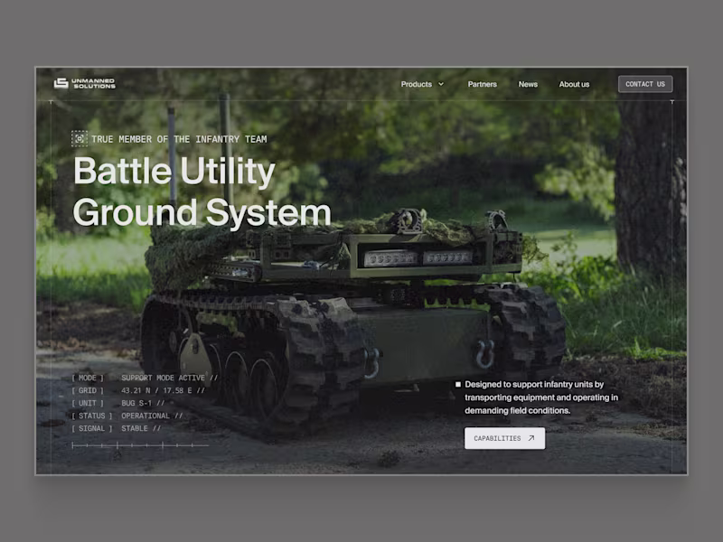 Cover image for Hero section redesign for Unmanned