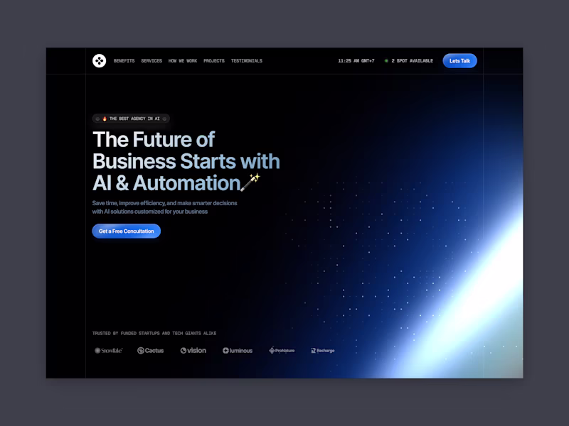 Cover image for [Hero] AI-Powered Agency Website