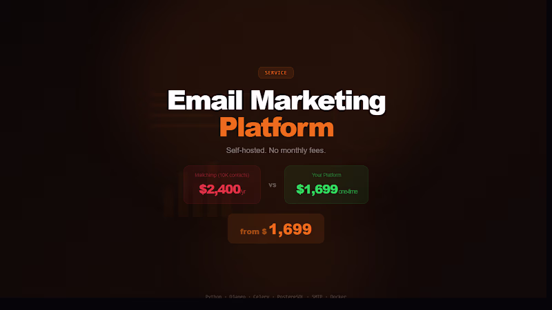 Cover image for Email Marketing Platform — Self-Hosted Setup