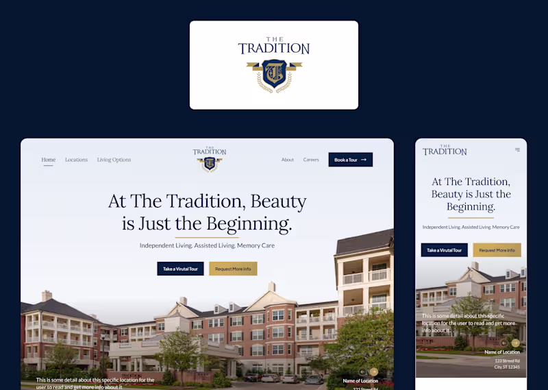 Cover image for The Tradition Assisted Living | Responsive Website Design